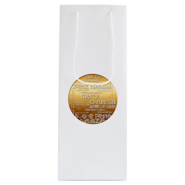 Internationale Weihnachtsnachtsnachtsnachtsnacht Geschenktüte Für Weinflaschen (Vorderseite)