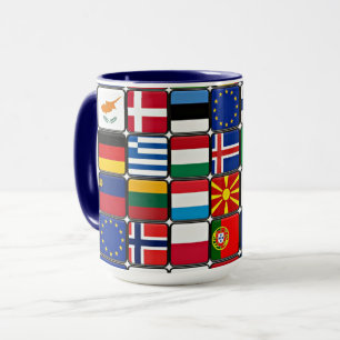 Internationale Weltflaggen Tasse