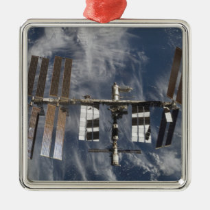 Internationale Weltraumstation 25 Silbernes Ornament