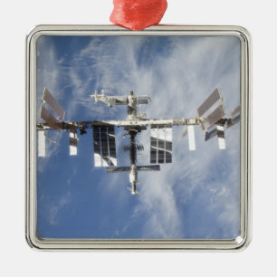Internationale Weltraumstation 4 Silbernes Ornament