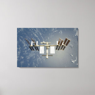 Internationale Weltraumstation backdropped Leinwanddruck