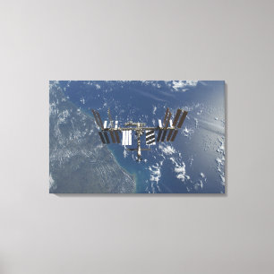 Internationale Weltraumstation in Bahn 3 Leinwanddruck