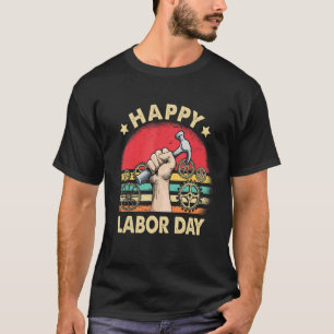 Internationaler Arbeitstag - Happy Labour Day Retr T-Shirt