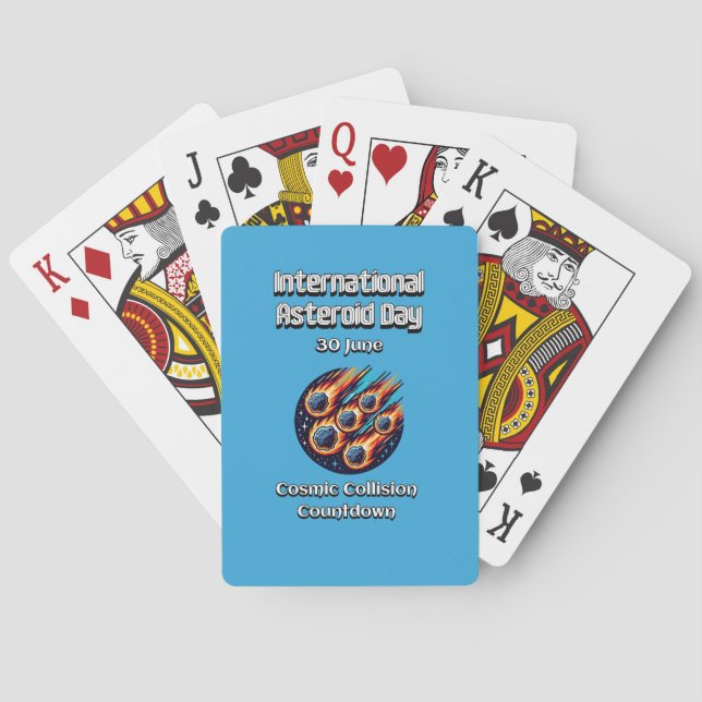 Internationaler Asteroidtag. 30 Juni Spielkarten (Rückseite)