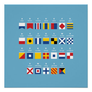 Internationaler Code des Signal-Alphabetes Poster