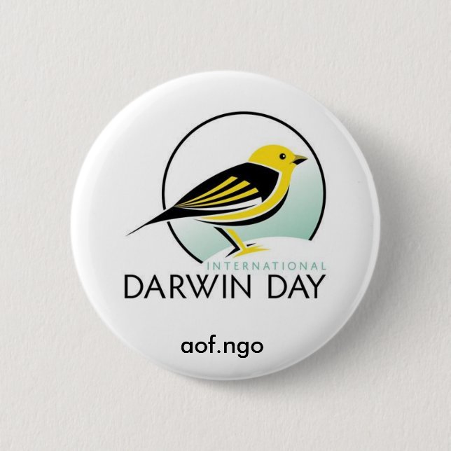 Internationaler Darwin-Tag Button (Vorderseite)