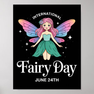 Internationaler Feentag 24. Juni Feen-Fantasie Lie Poster