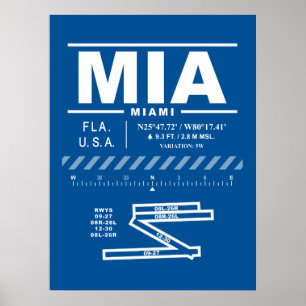 Internationaler Flughafen Miami Poster