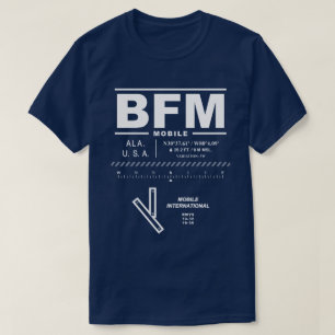Internationaler Flughafen Mobile BFM T-Shirt