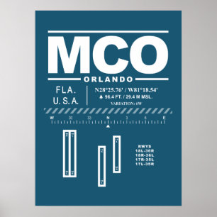 Internationaler Flughafen Orlando MCO Poster