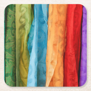 Internationaler Folkloremarkt Rechteckiger Pappuntersetzer