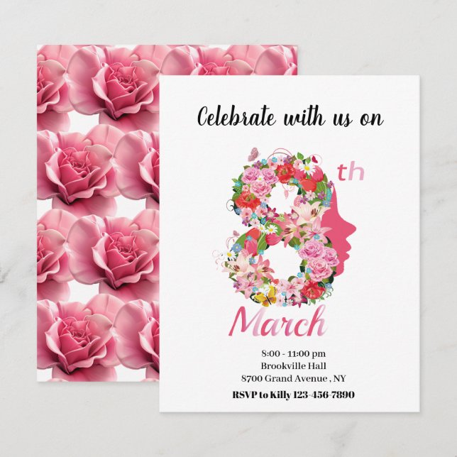 Internationaler Frauentag 08 2025 Einladung (Vorne/Hinten)