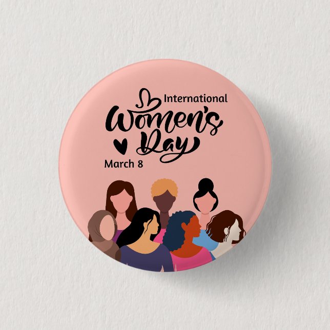 Internationaler Frauentag 2025 Button (Vorderseite)