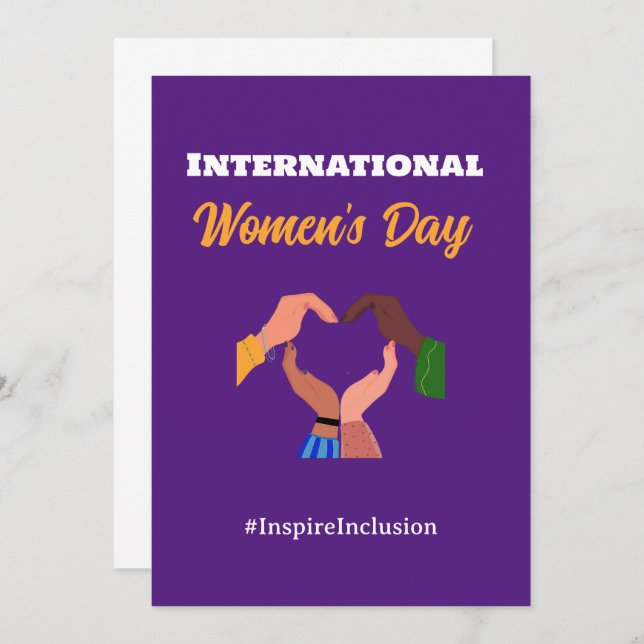 Internationaler Frauentag 2025: Einbeziehung der F Einladung (Vorne/Hinten)