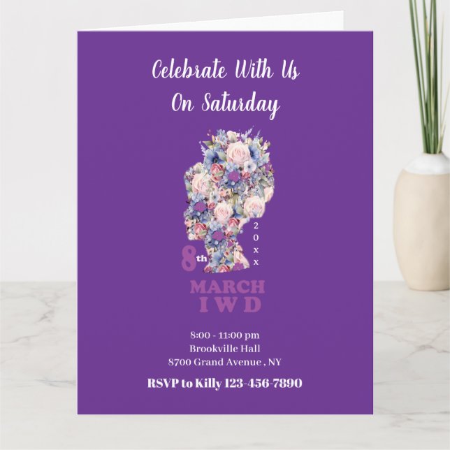 Internationaler Frauentag 2025: Femininit feiern Karte (Vorderseite)