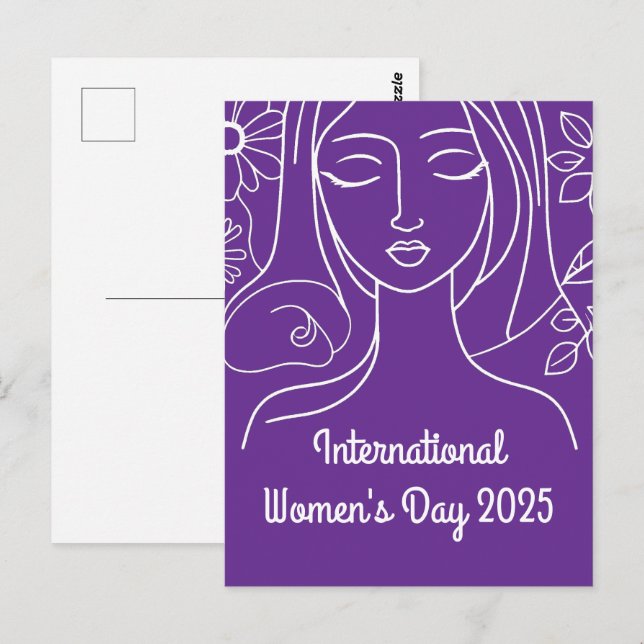 Internationaler Frauentag 2025 Postkarte (Vorne/Hinten)