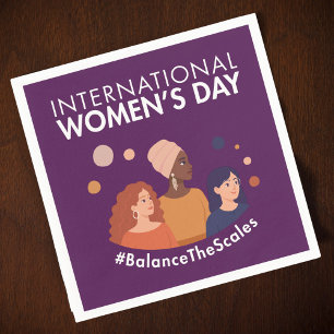 Internationaler Frauentag 2026 Die Waage ins Gleic Serviette