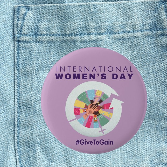 Internationaler Frauentag 2026 Give To Gain Button (Von Creator hochgeladen)