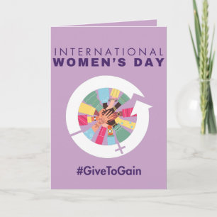 Internationaler Frauentag 2026 Give To Gain Feiertagskarte