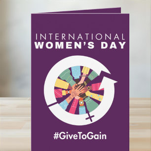 Internationaler Frauentag 2026 Give To Gain Feiertagskarte