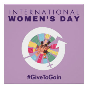 Internationaler Frauentag 2026 Give To Gain Poster