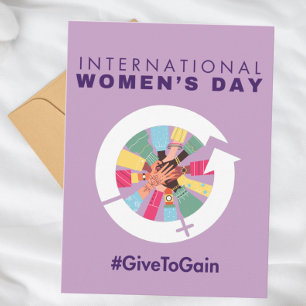 Internationaler Frauentag 2026 Give To Gain Postkarte