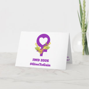Internationaler Frauentag 2026 IWD Give To Gain Karte