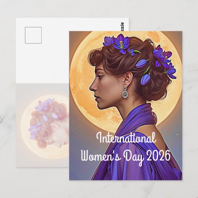 Internationaler Frauentag 2026 Postkarte (Vorne/Hinten)