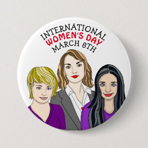 Internationaler Frauentag - 8. März Button