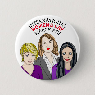 Internationaler Frauentag - 8. März Button