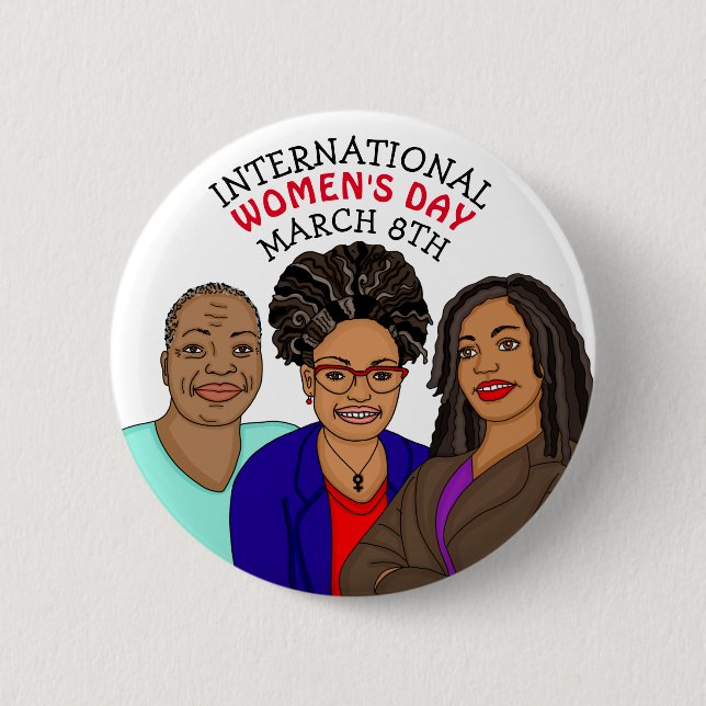 Internationaler Frauentag - 8. März Button (Vorderseite)