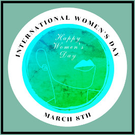 Internationaler Frauentag 8. März farbenfroh Button