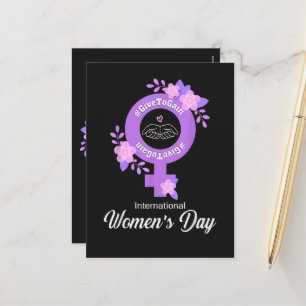 Internationaler Frauentag 8. März Feiertagspostkarte