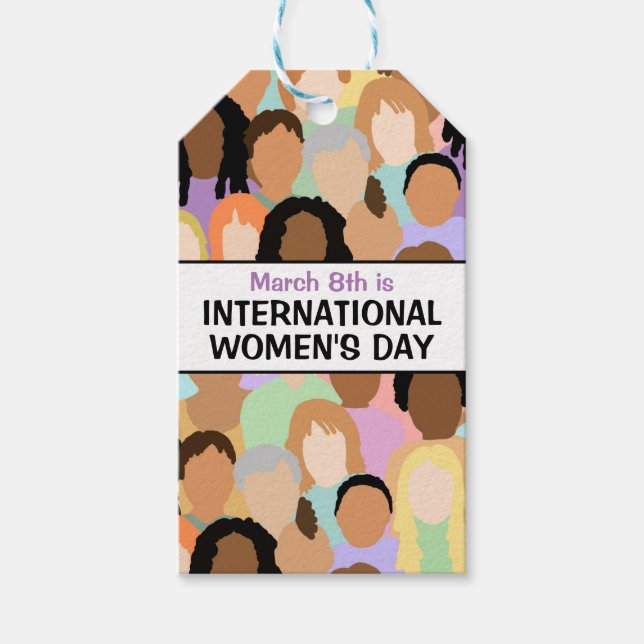 Internationaler Frauentag - 8. März Geschenkanhänger (Vorderseite)