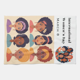 Internationaler Frauentag 8. März Geschirrtuch