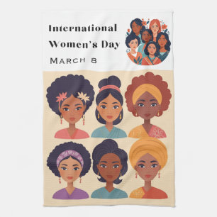 Internationaler Frauentag 8. März Geschirrtuch