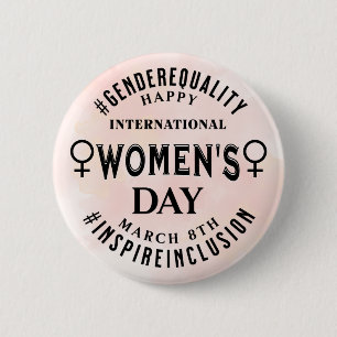 Internationaler Frauentag 8. März Gleichberechti Button
