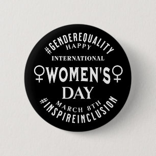 Internationaler Frauentag 8. März Gleichberechti Button
