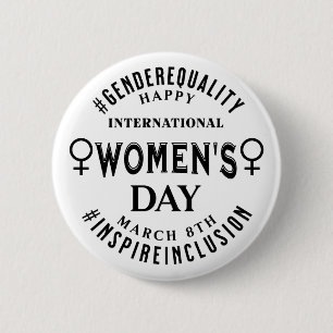 Internationaler Frauentag 8. März Gleichberechti Button