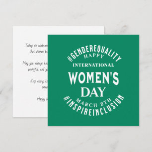 Internationaler Frauentag 8. März Gleichberechti Karte