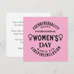 Internationaler Frauentag 8. März Gleichberechti Karte