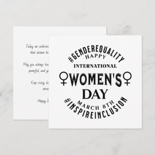 Internationaler Frauentag 8. März Gleichberechti Karte