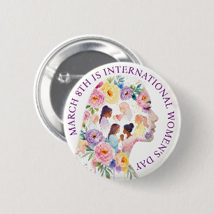 Internationaler Frauentag 8. März IWD Button