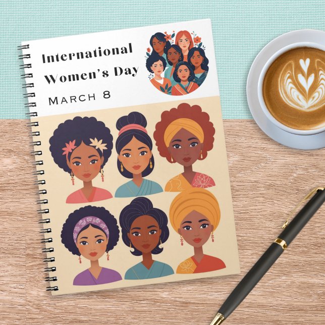 Internationaler Frauentag - 8. März Notizblock (A cool spiral-bound notebook for International Women's Day on March 8th)