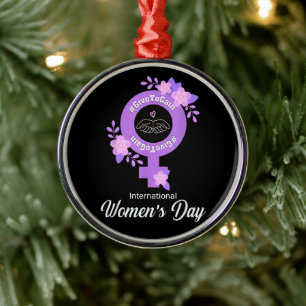 Internationaler Frauentag 8. März Ornament Aus Metall