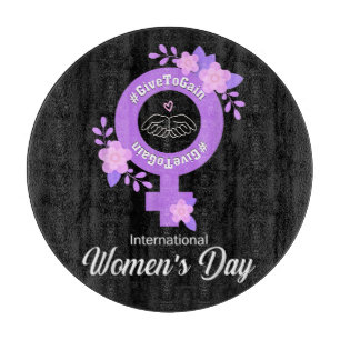 Internationaler Frauentag 8. März Schneidebrett