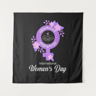 Internationaler Frauentag 8. März Wandteppich