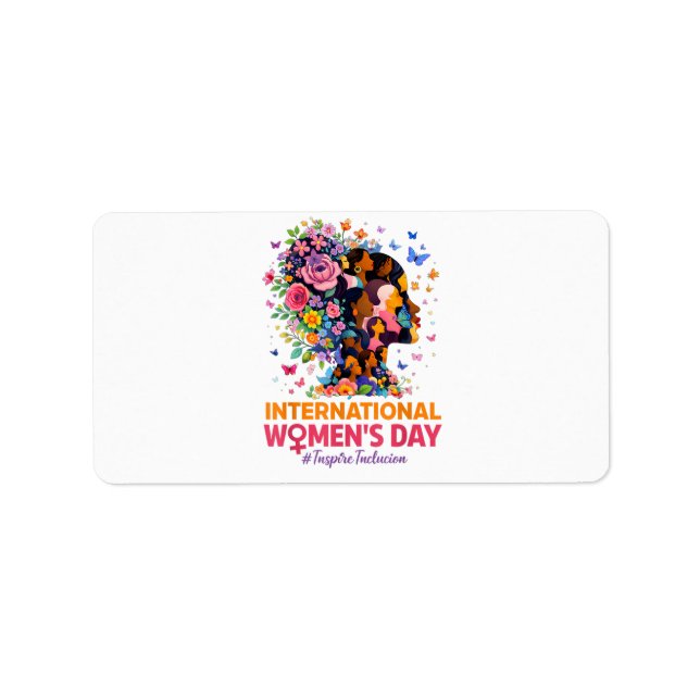 Internationaler Frauentag Adressaufkleber (Vorne)
