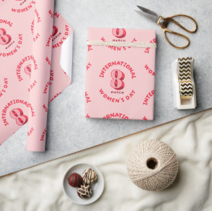 Internationaler Frauentag am 8. März Geschenkpapier