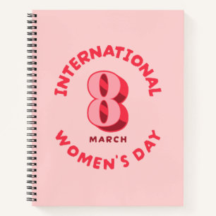 Internationaler Frauentag am 8. März Notizbuch